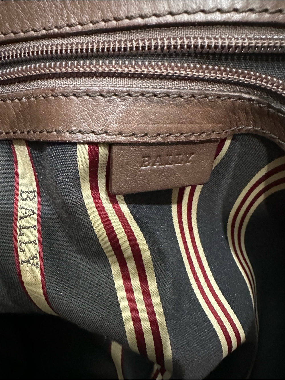 Bally Taprus Brown Leather Travel Tote Weekender Bag Lock Key & Pouch - Picture 15 of 16